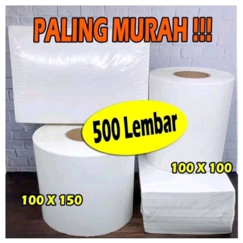 Kertas Label Thermal 100 x 150 500pcs / Label Barcode A6 / Kertas Thermal Sticker