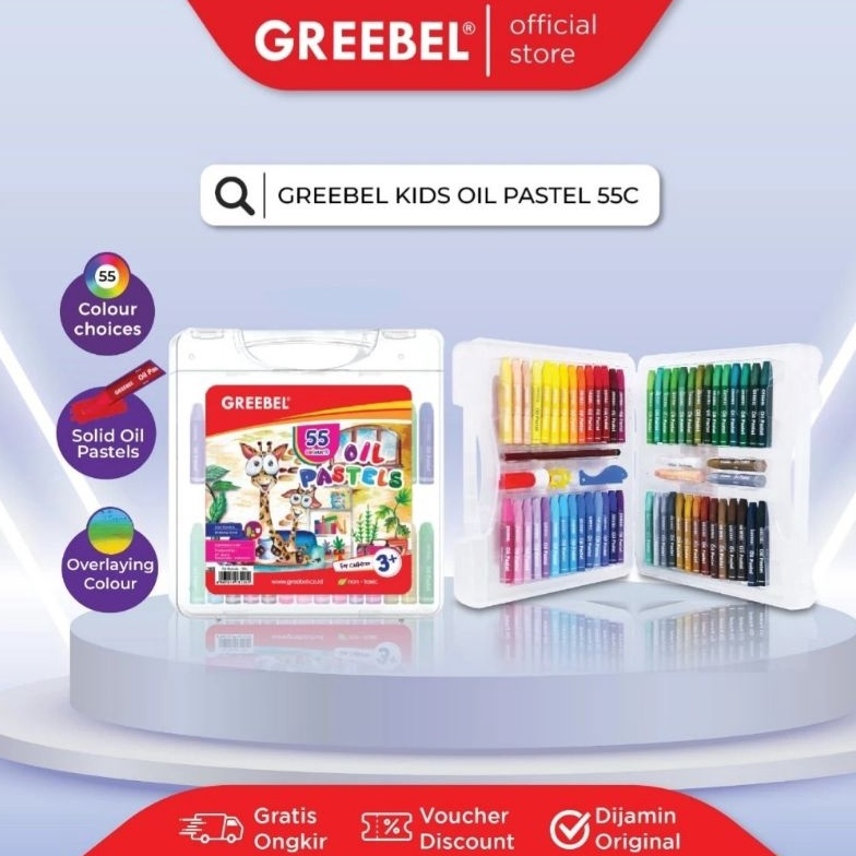 

GREEBEL Crayon 55 Warna Oil Pastel Greebel 55 Warna KODE U9A1