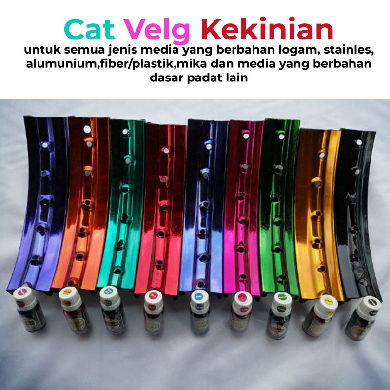 SILVER CHROME VELG NEWBORN COLOR | Cat Chrome Paint Original, Cat Instan Velg Motor & Mobil
