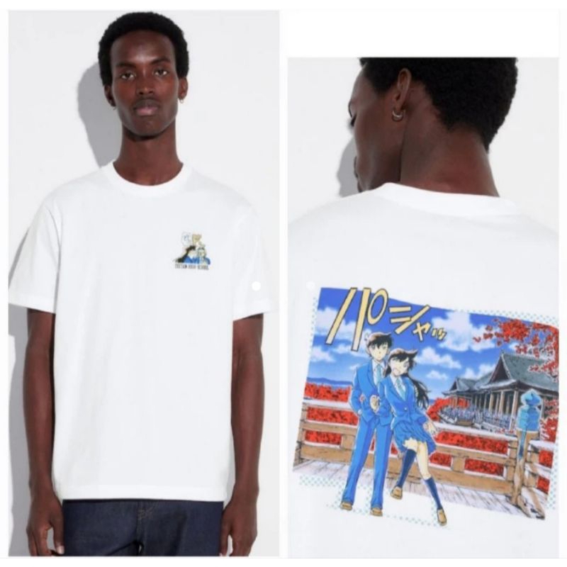 Uniqlo kaos UT Detective conan white Baru dan Original.