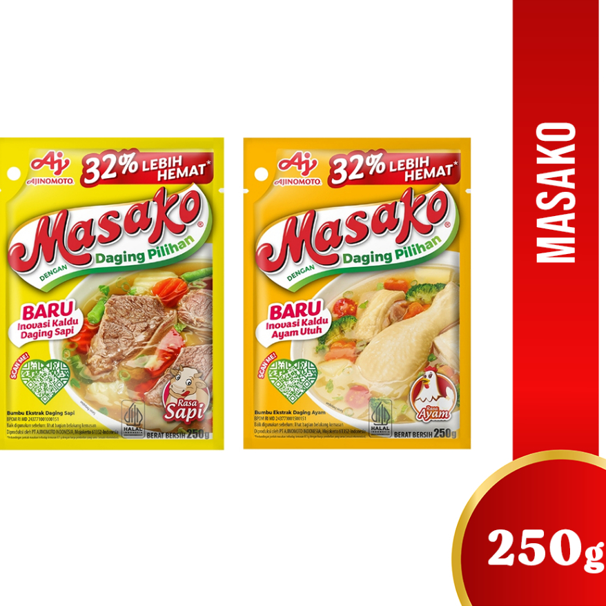 

Masako 250gr Kaldu Ayam / Sapi Penyedap Rasa