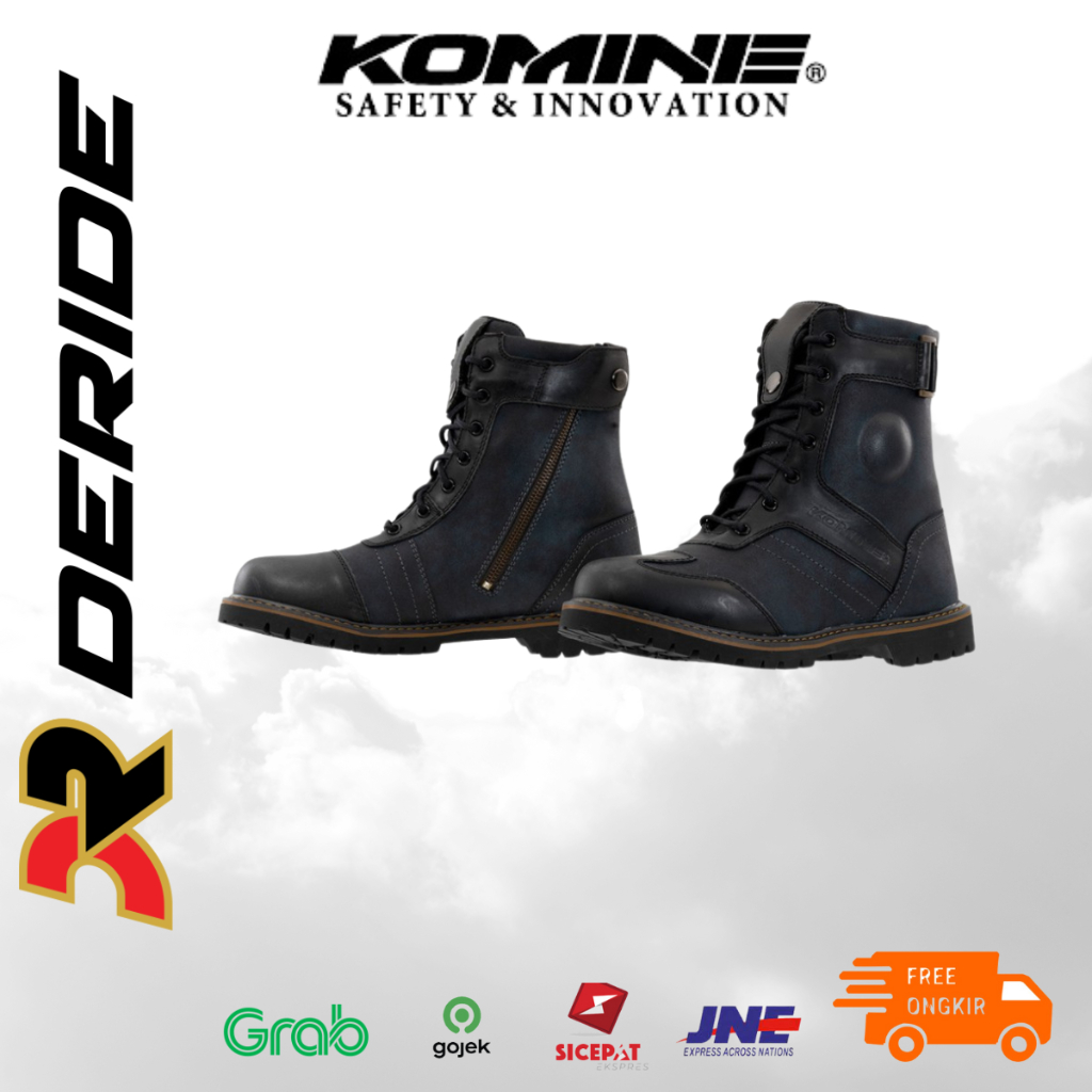 Sepatu Touring Komine SB-90 Vintage Riding Boots Waterproof