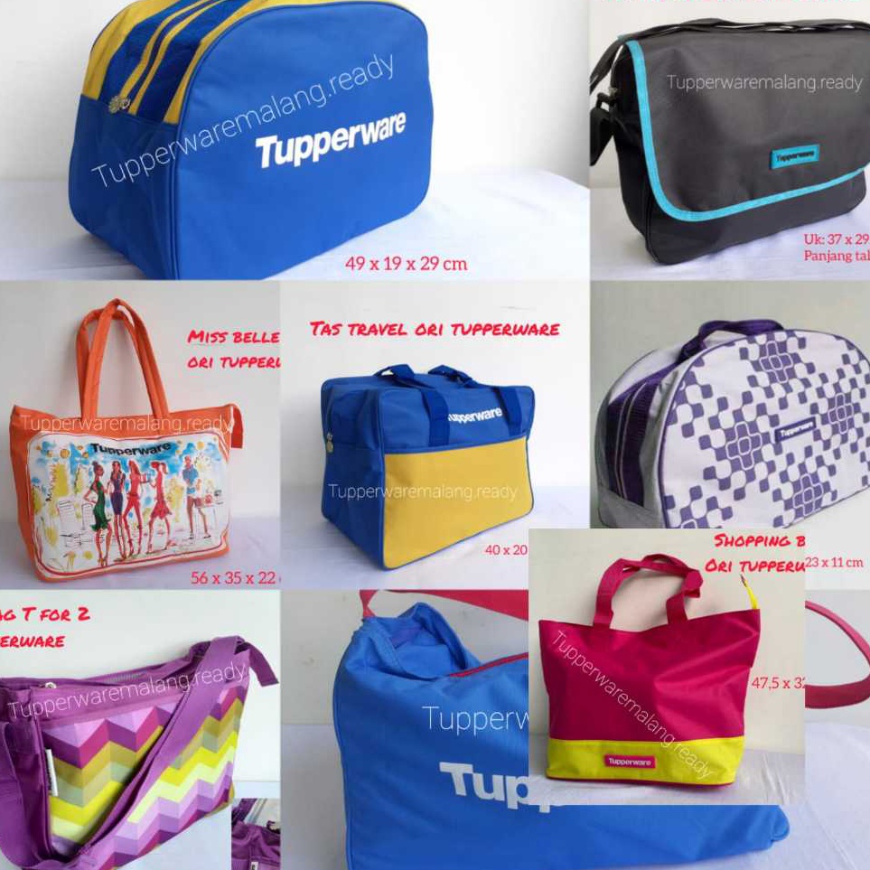 TAS TRAVEL TUPPERWARE ORIGINAL 1 KIT BAG MISS BELLE T FOR 2 EXTREME SLING BAG  OHANA BAG TAS SELEMPA