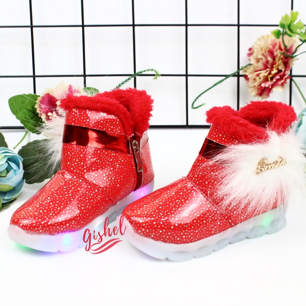 Sepatu Anak Perempuan Boots LED NEW Bintik n X8X8