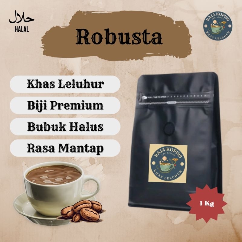 

BUBUK KOPI ROBUSTA 1 KG | RAJA KOPI99