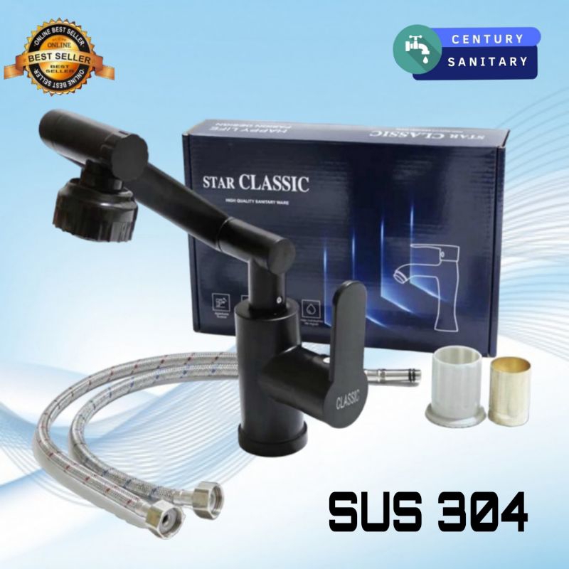 Kran wastafel panas dingin/kran wastafel stainless fleksibel