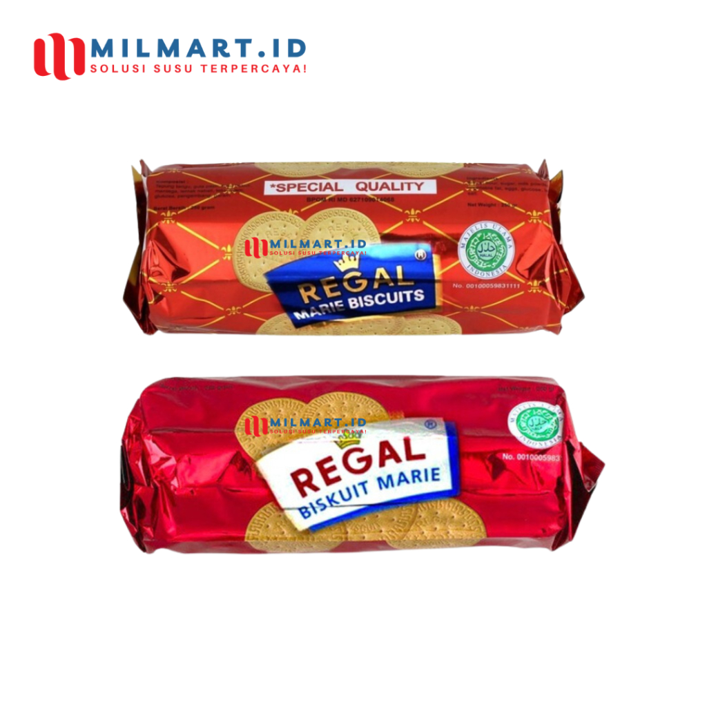 

REGAL MARIE BISCUIT 230 G REGAL SPECIAL QUALITY / BIASA BISKUIT REGAL ROLL BESAR LEBIH SUSU