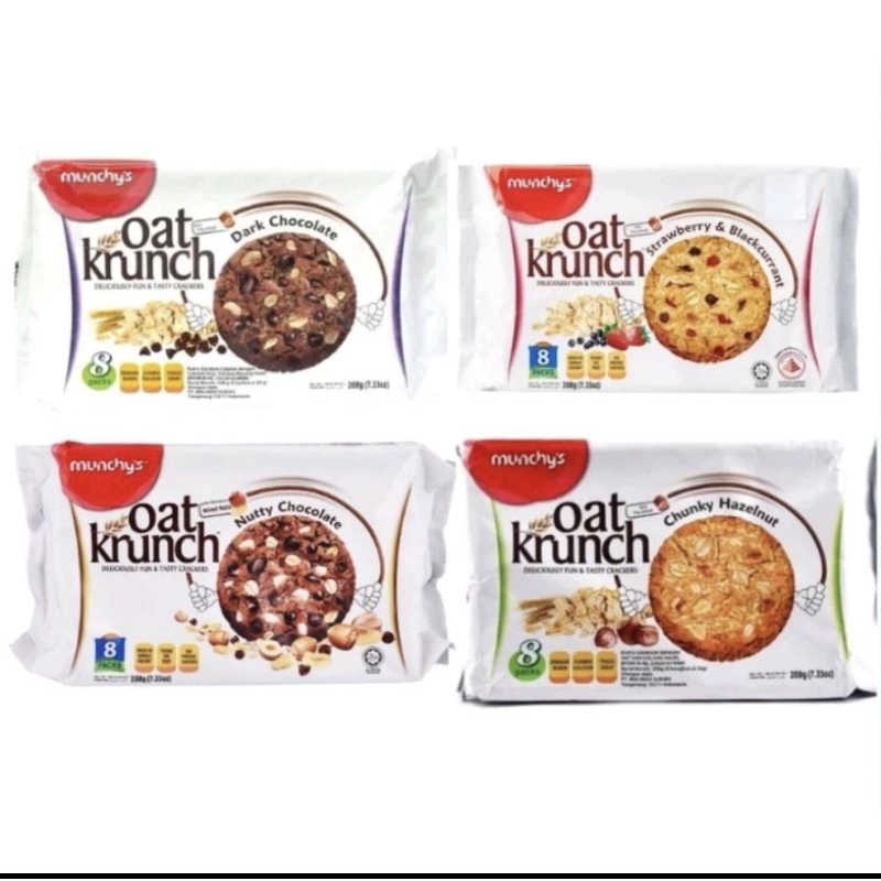 

munchys oat krunch biskuit nutty chocolate 208gram