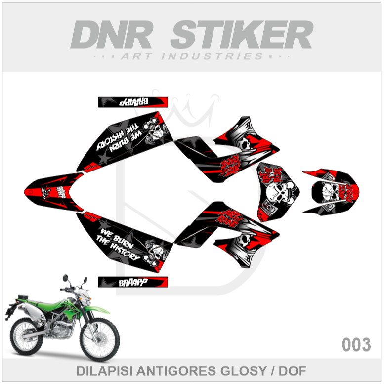 STIKER KLX 150 S/L (003) STRIPPING KAWASAKI DTRACKER DTX 2009 2010 2011 2012 2013 2014 2015 DECAL DE