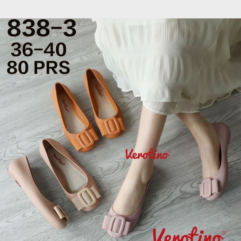 838-3 sepatu flat shoes / sepatu jelly / sepatu wanita / sepatu pita bahan jelly  lentur ukuran 36-4
