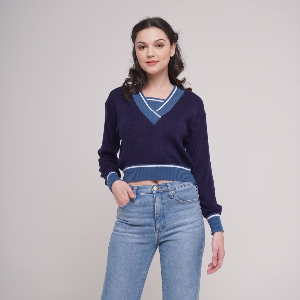 NIGOO Luna Sweater Crop Top Knit Rajut