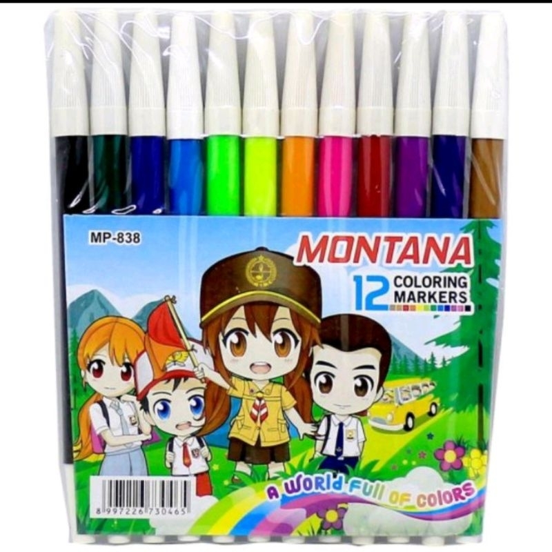 

Spidol 12 Warna / Colour Marker 838 Tanggung Murah