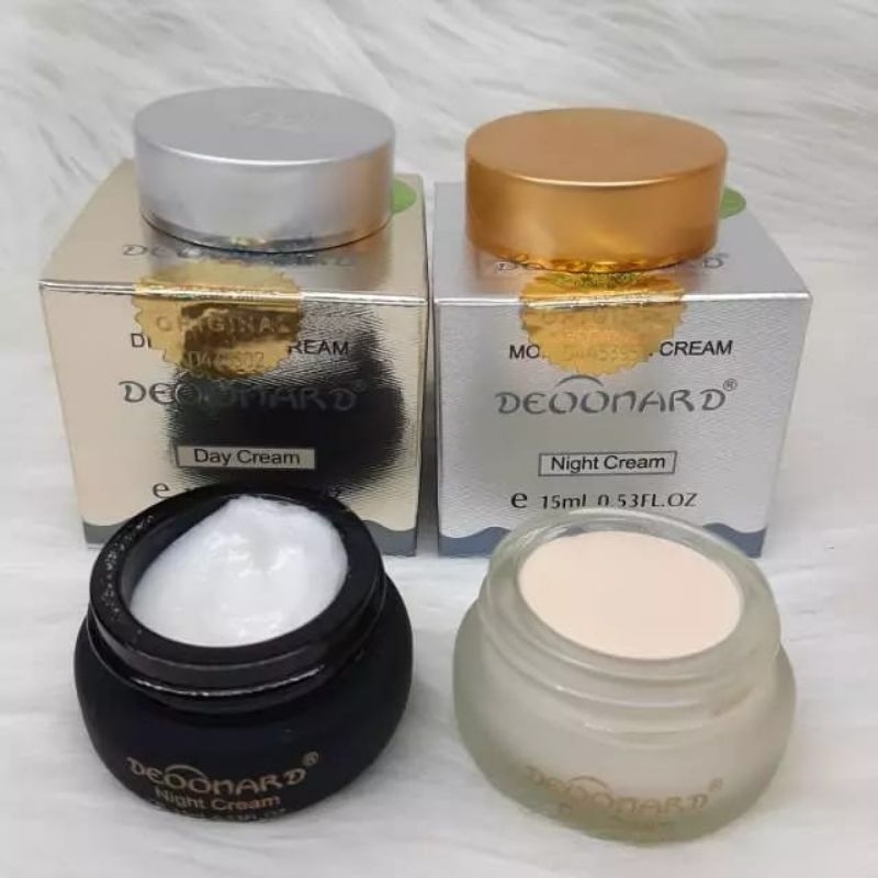 cream deoonard gold siang/malam