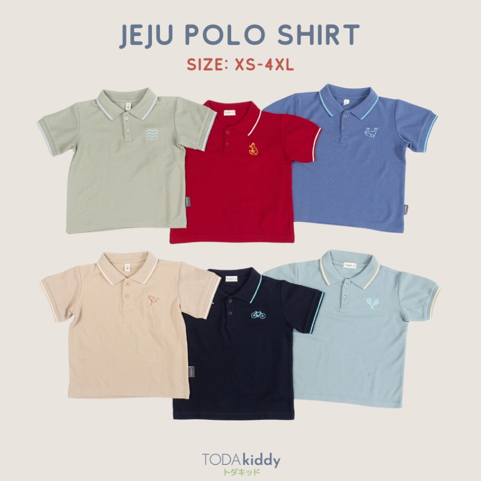 TODA KIDDY  Jeju Polo Shirt  polo shirt anak lengan pendek  kemeja polo anak tangan pendek  polo tsh