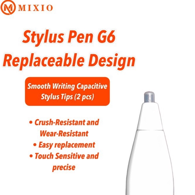 

MIXIO Replacement Nib Stylus Pen G6 Stylus Tips Nib White 2pcs KODE L3D1