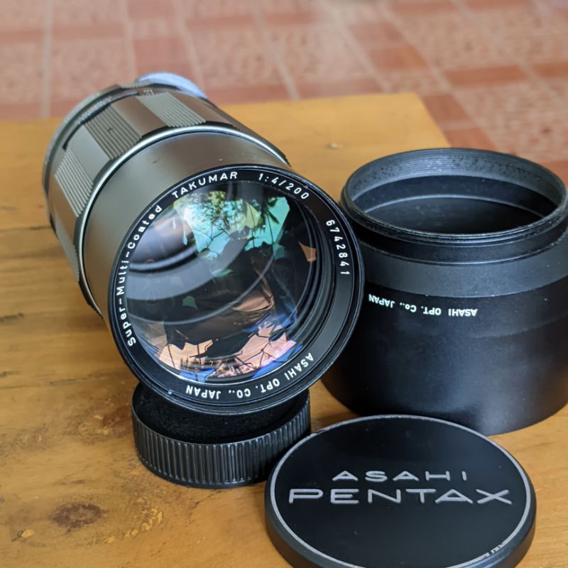 Lensa manual Takumar 200mm F4 joss mantul