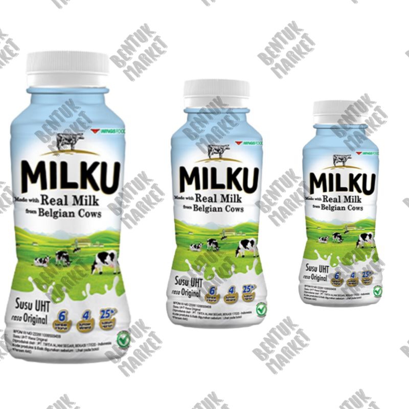 

MILKU Susu UHT Original 200ml / Susu UHT