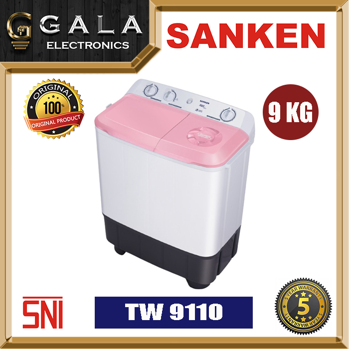 Mesin Cuci Sanken TW 9110 Manual 9 Kg (2 Tabung)