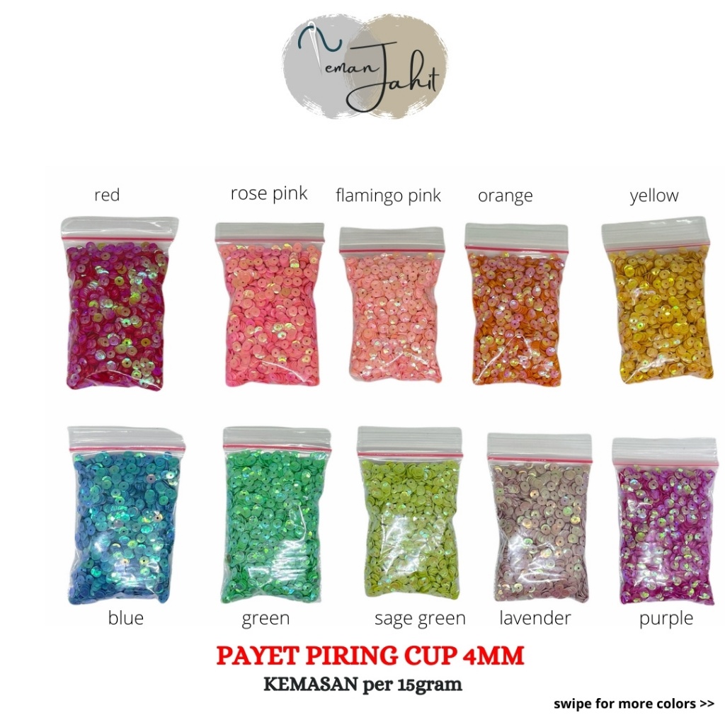 Payet piring 4mm PREMIUM per 15gram / Payet Remboci Piring cup/ Payet Jepang