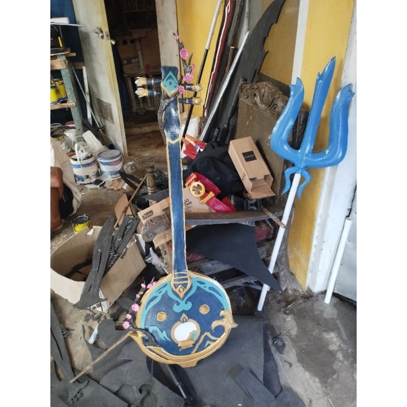 [ READY STOCK ]weapon gitar ruan mei hsr cosplay ruan mei hsr