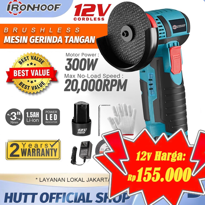 Paling Dicari Ironhoof Kit Gerinda Sudut Mini 25W Penggiling Sudut Listrik Mini 195Rpm Gerinda Sudut