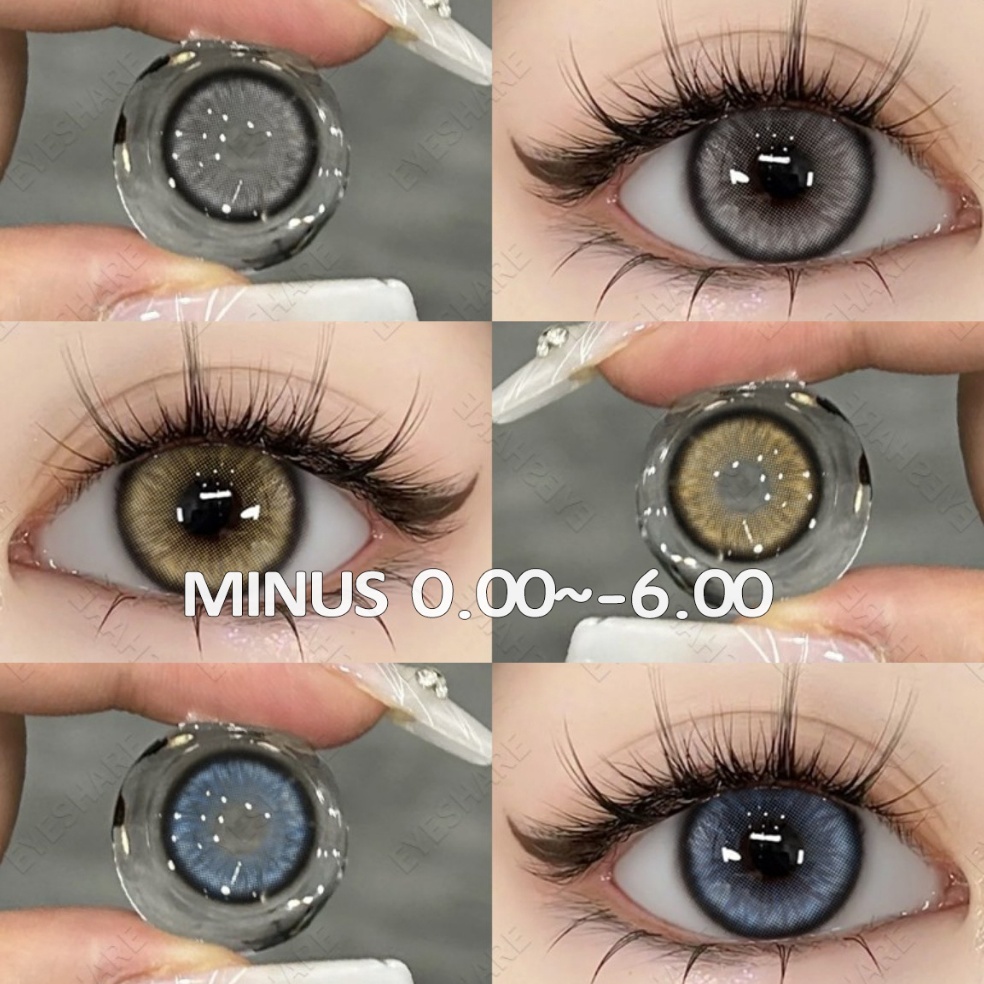 LANGSUNG ORDER COD soflen minus6DIAMOND 1 Pasang Lensa Kontak Warna Diameter 145MM Lensa Kontak Tahu