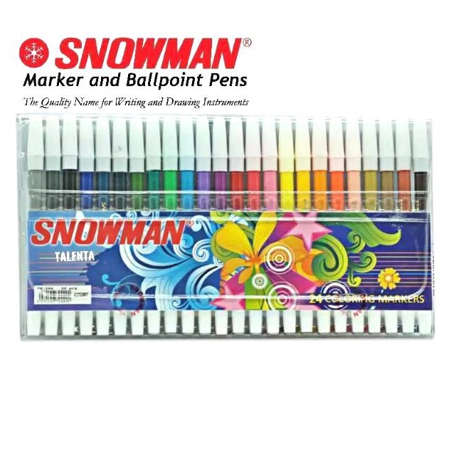 

Spidol SNOWMAN 24 Warna Coloring Marker KODE N2F6