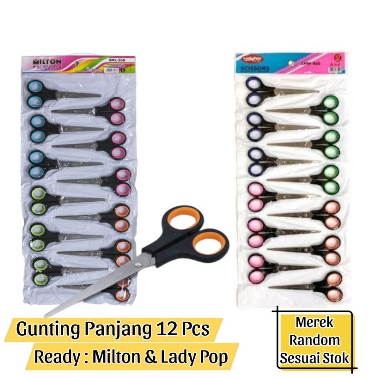 

12 PCS GUNTING MURAH PANJANG STAINLESS STEEL GROSIR KODE B4U9