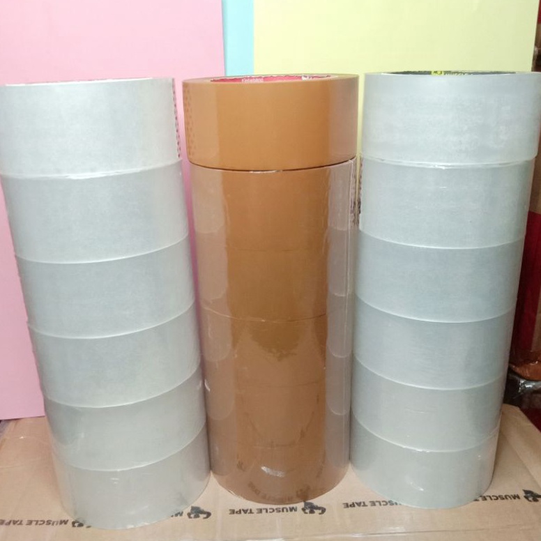 

Lakban Bening 1yard eco 45mm 1 Slop isi 6 roll KODE W6A5