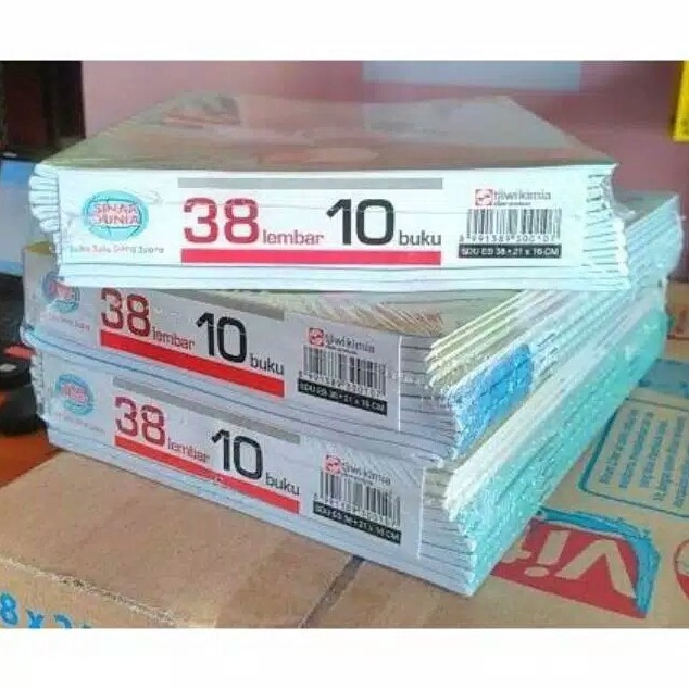 

Buku Tulis Sinar Dunia isi 38 lembar Pack isi 1 Buku Tulis sidu KODE L7A8