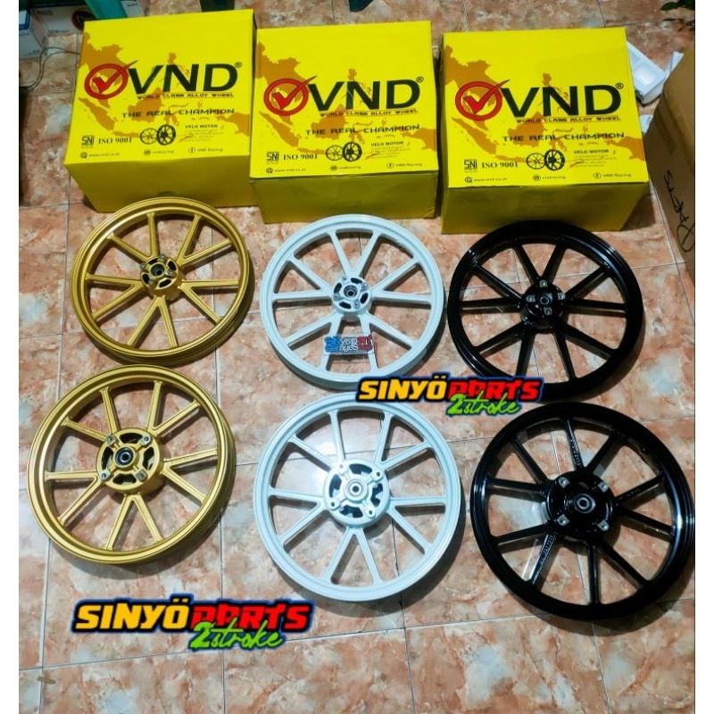 VELG VND N10 MODEL DAYTONA GP POWER PNP NINJA R SS RR 185/250 ORIGINAL HITAM GOLD PUTIH ⭐⭐⭐⭐⭐