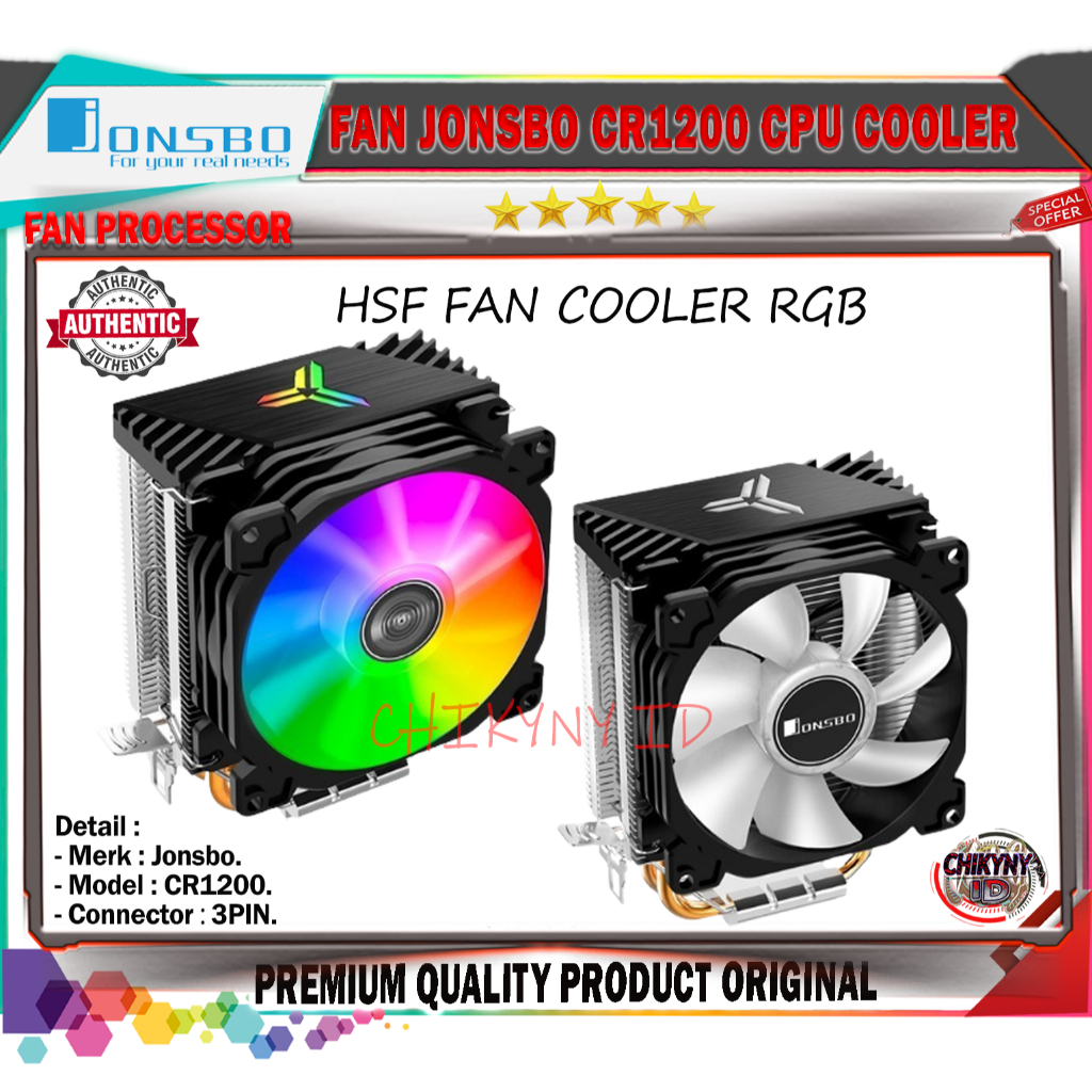 JONSBO CR 1200 FAN CPU PROCESSOR HSF COOLER RGB