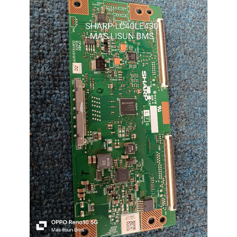 T con Tcon Ticon tikon board logic papan panel tv led Sharp LC 40LE430 M - 40LE430M - LC40LE430 M.