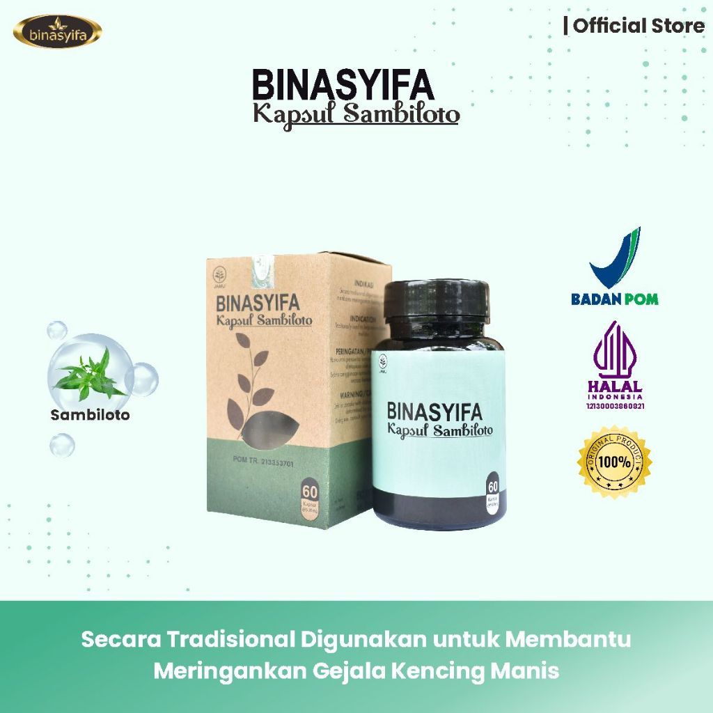 KAPSUL SAMBILOTO Kapsul Ekstrak Daun Sambiloto Obat Diabetes Gula Darah BPOM