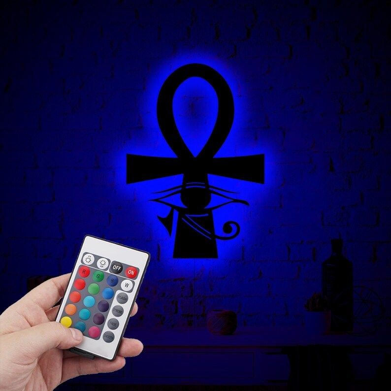 LAMPU TIDUR HIASAN DINDING ( Led Dinding Eye of Horus, Dekorasi Dinding Eye of Horus, Dekorasi Dindi