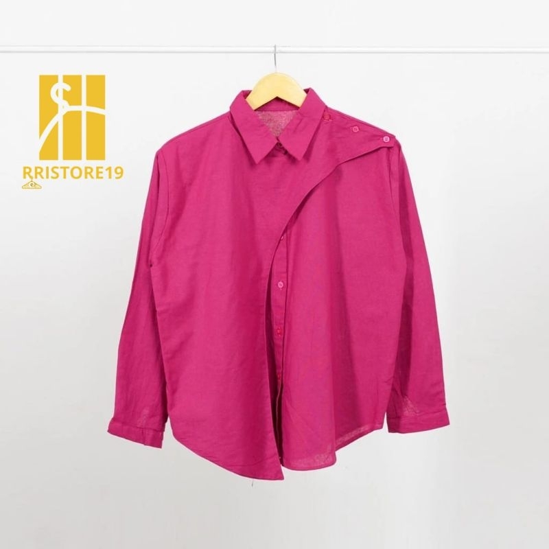 Kemeja Wanita Linen Oversize/Hawa Shirt/Kemeja Wanita Hawa Shirt