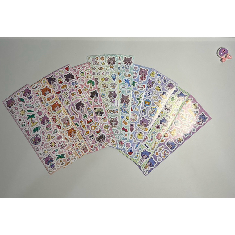 

5pcs Random Cute Girl Sticker holographic
