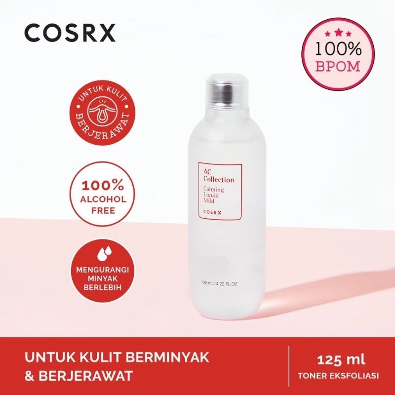 cosrx AC Collection Calming Liquid Mild 125mL Toner Calming Toner Bruntusan Toner Kulit Berminyak
