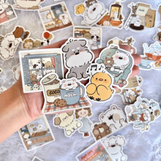 

BEAR AND PUPPY STICKERS