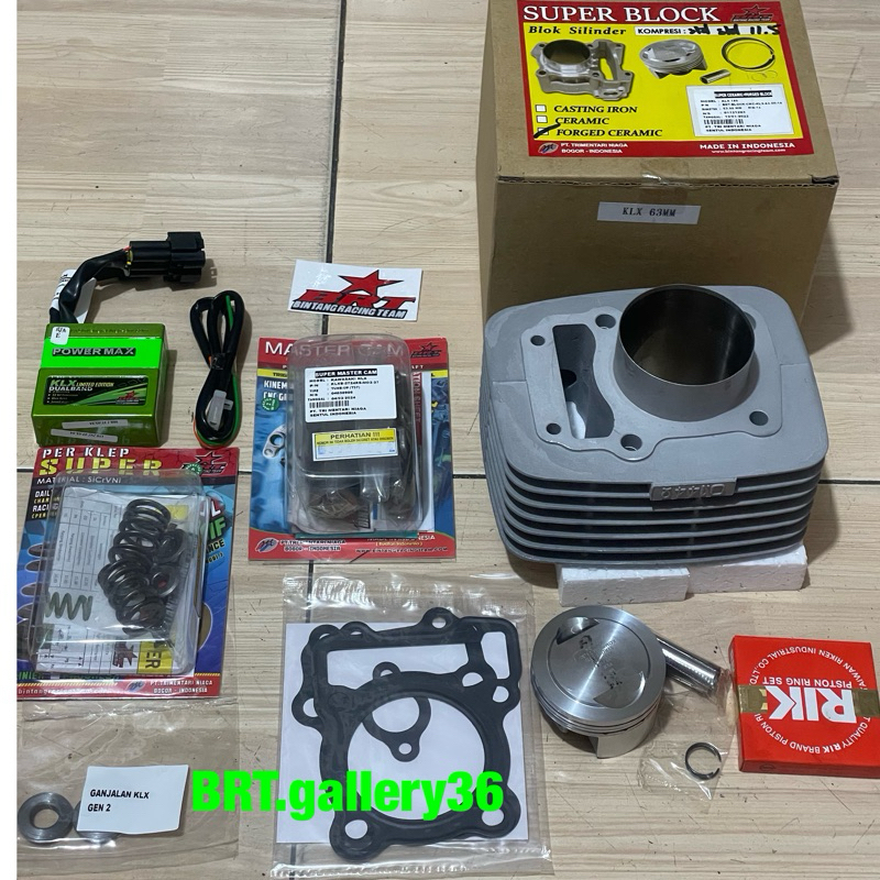 paket bore up ceramic harian klx 150 & dtracker 63mm 170cc