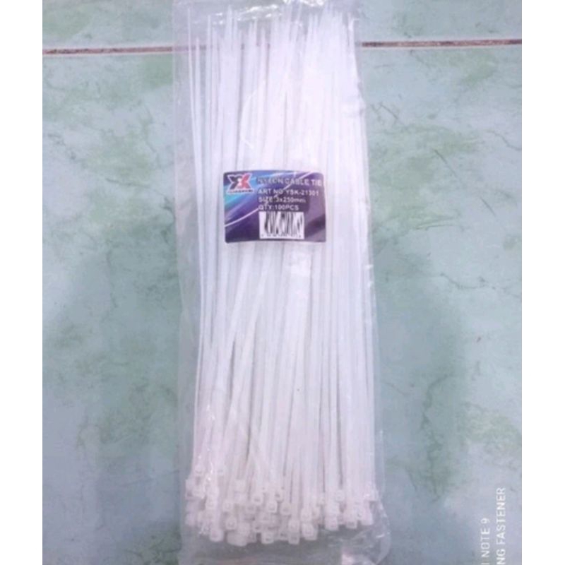 

Kabel Ties 3×250Mm Putih / Tali Tis 3×250Mm Putih