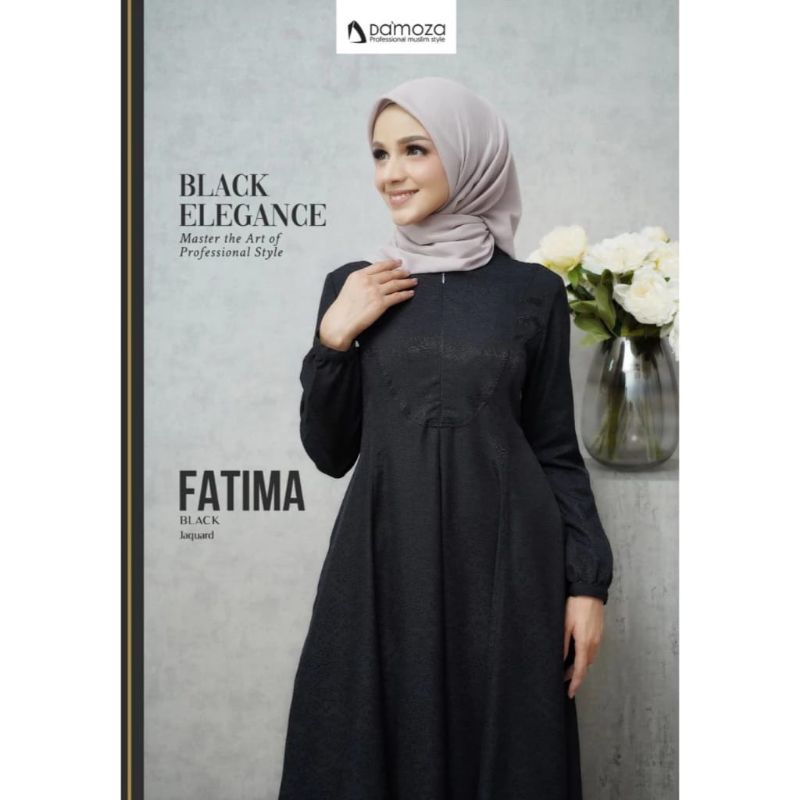 GAMIS DAMOZA TERBARU DAMOZA FATIMA BLACK 1528