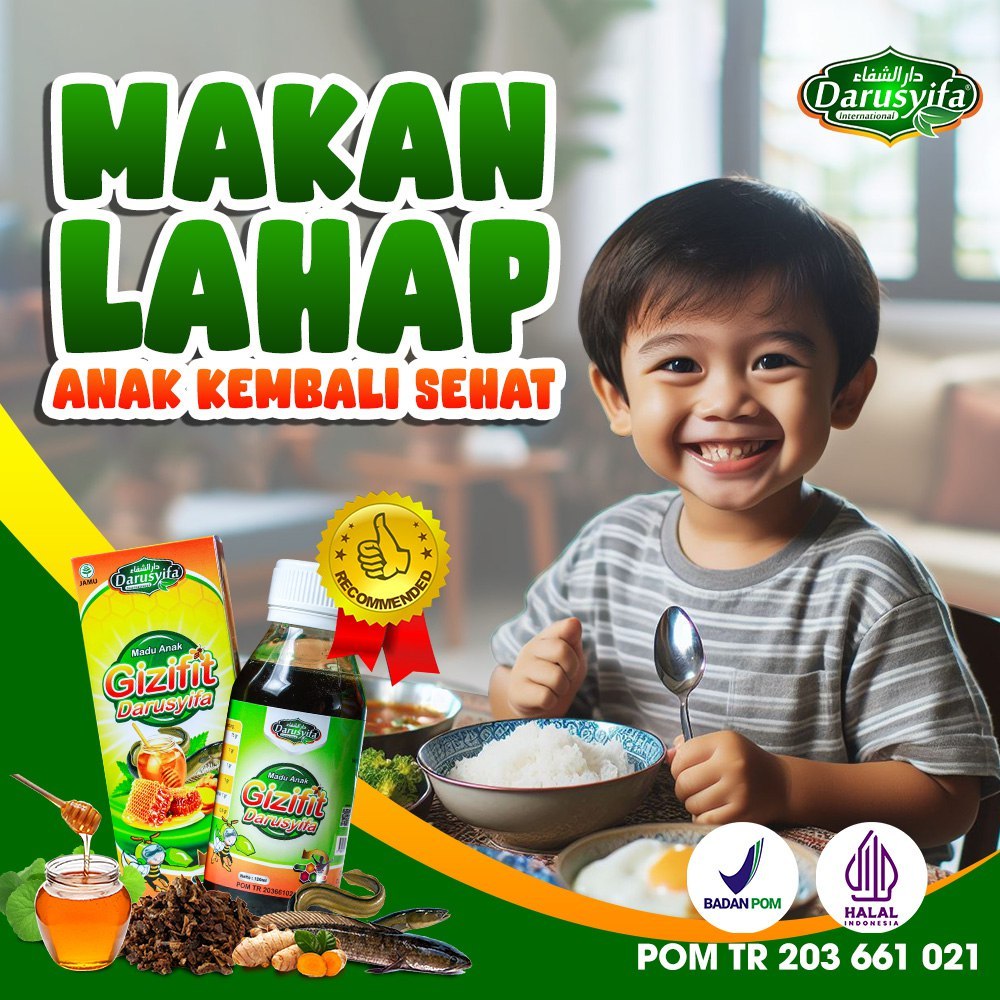 

Madu Anak Gizifit Darusyifa Madu Ikan Sidat Penambah Nafsu Makan pada Anak