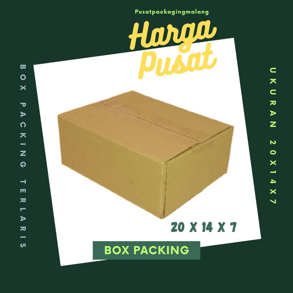 

Box Packing 20x14x7 Kardus A1 Karton Dus Kotak Kemasan Sparepart Jamu Madu Assesoris