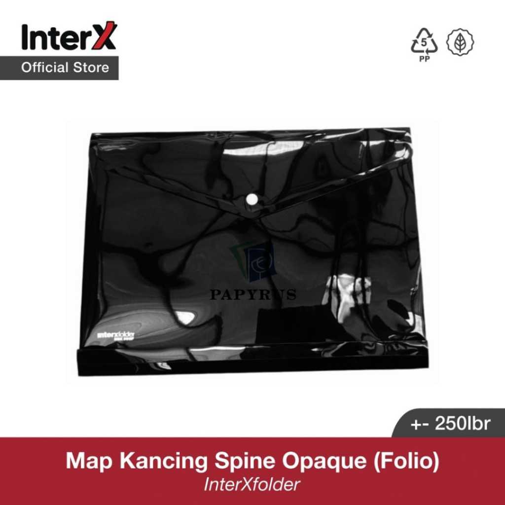 

MAP PLASTIK KANCING / MAP KANCING PUNGGUNG / DOCUMENT BAG / MAP KANCING FOLIO INTER-X DBX500F HITAM