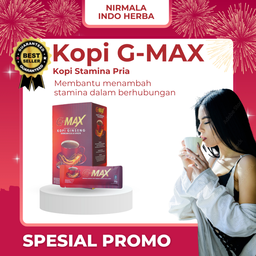 

Kopi Gmax Kopi Herbal dengan Extrak Gingseng Pria dan Wanita