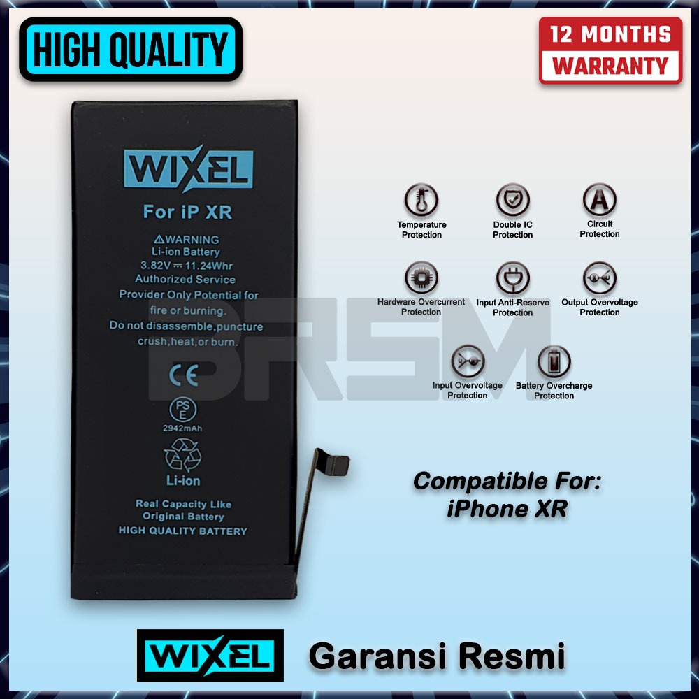 WIXEL Battery iPhone XR Baterai Double Power Batre Batrai HP Original