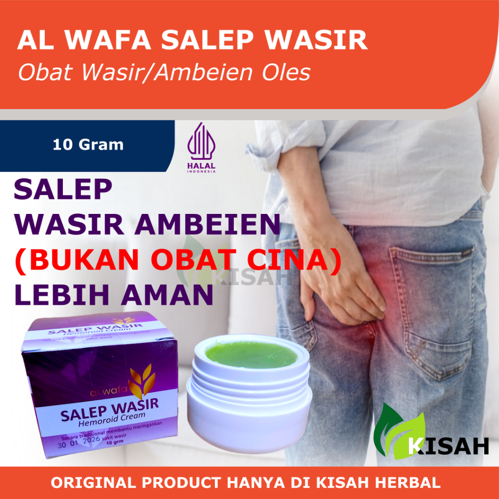 AL WAFA SALEP WASIR / AMBEIEN - 𝐒𝐀𝐋𝐄𝐏 𝐖𝐀𝐒𝐈𝐑 BUKAN SALEP CINA LEBIH AMAN KOMPOSISI ALAMI HEMOROID CRE