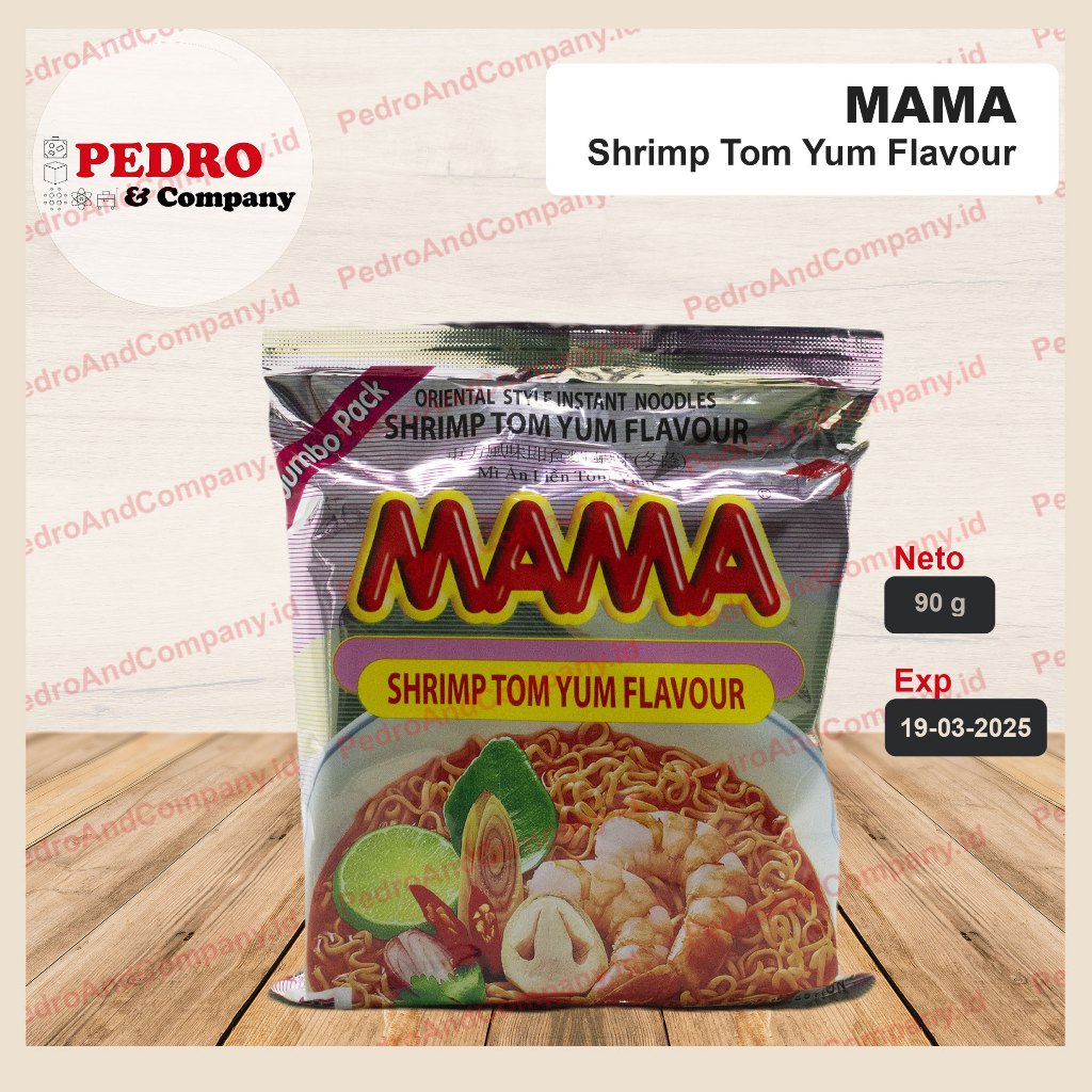 

Mama shrimp tom yum flavour 90 gram - mie instant thai rasa tomyam