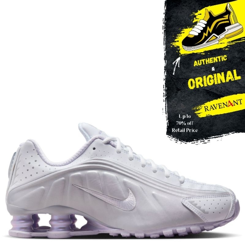 Sneakers Wanita NIKE W SHOX R4 Silver Purple HF5076-100 ORIGINAL 100%
